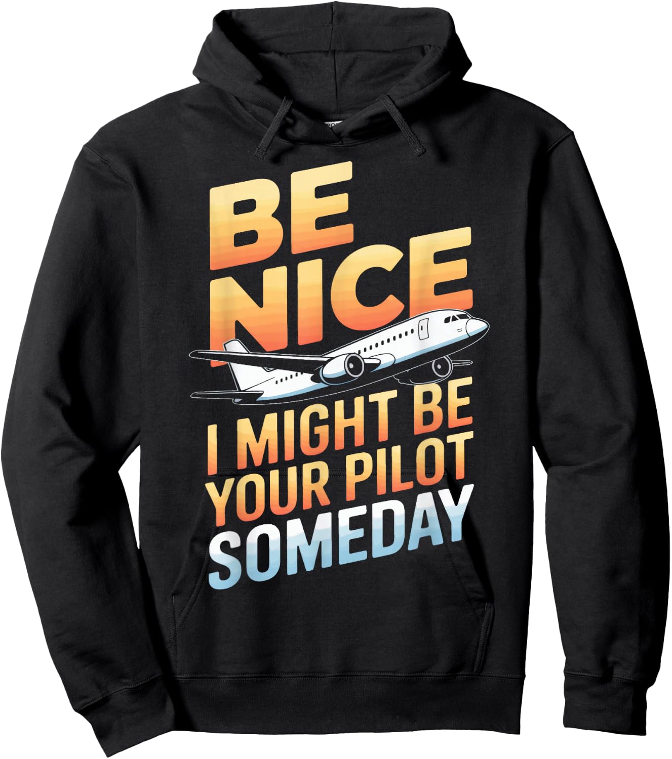 Be Nice I Might Be Your Pilot Hoodie - Hoodie | Black