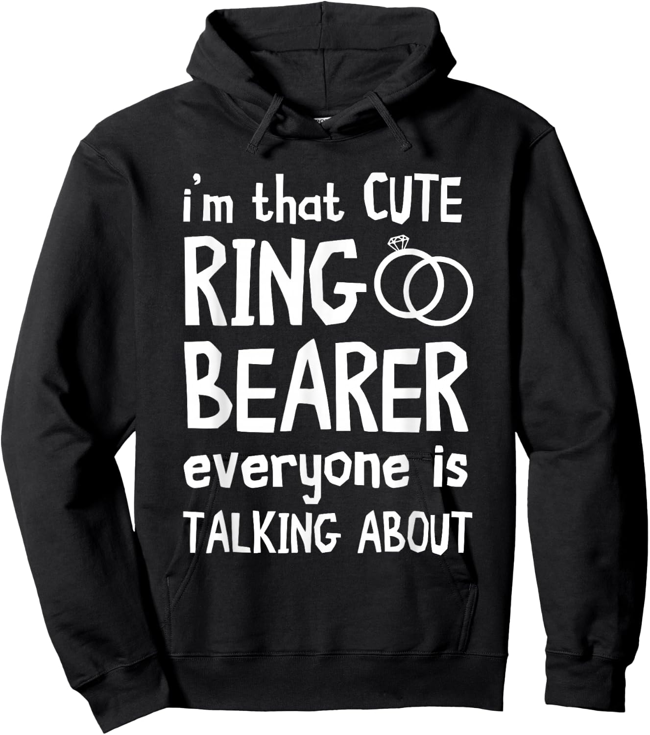 I'm That Cute Ring Bearer Security Wedding Party Ring Hoodie - Hoodie | Black