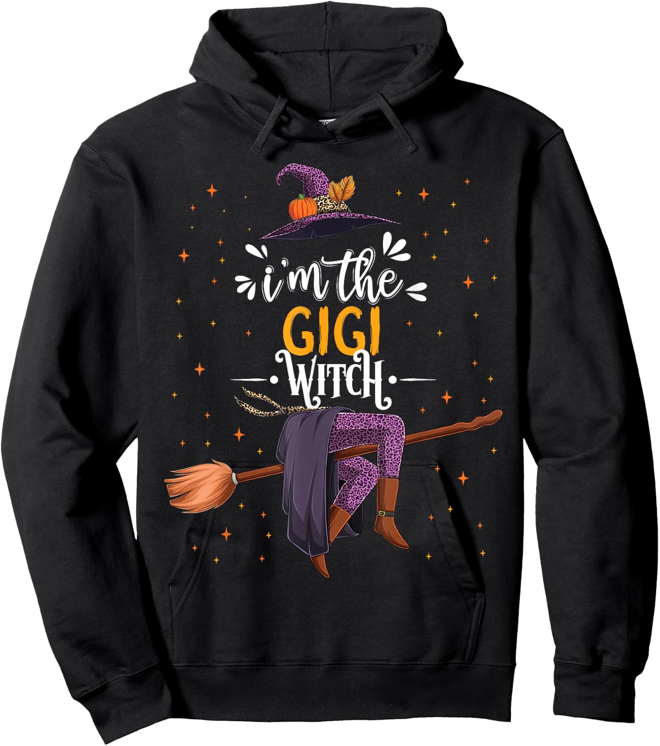 im The Gigi Witch Halloween Matching Group Costume Hoodie - Hoodie | Black