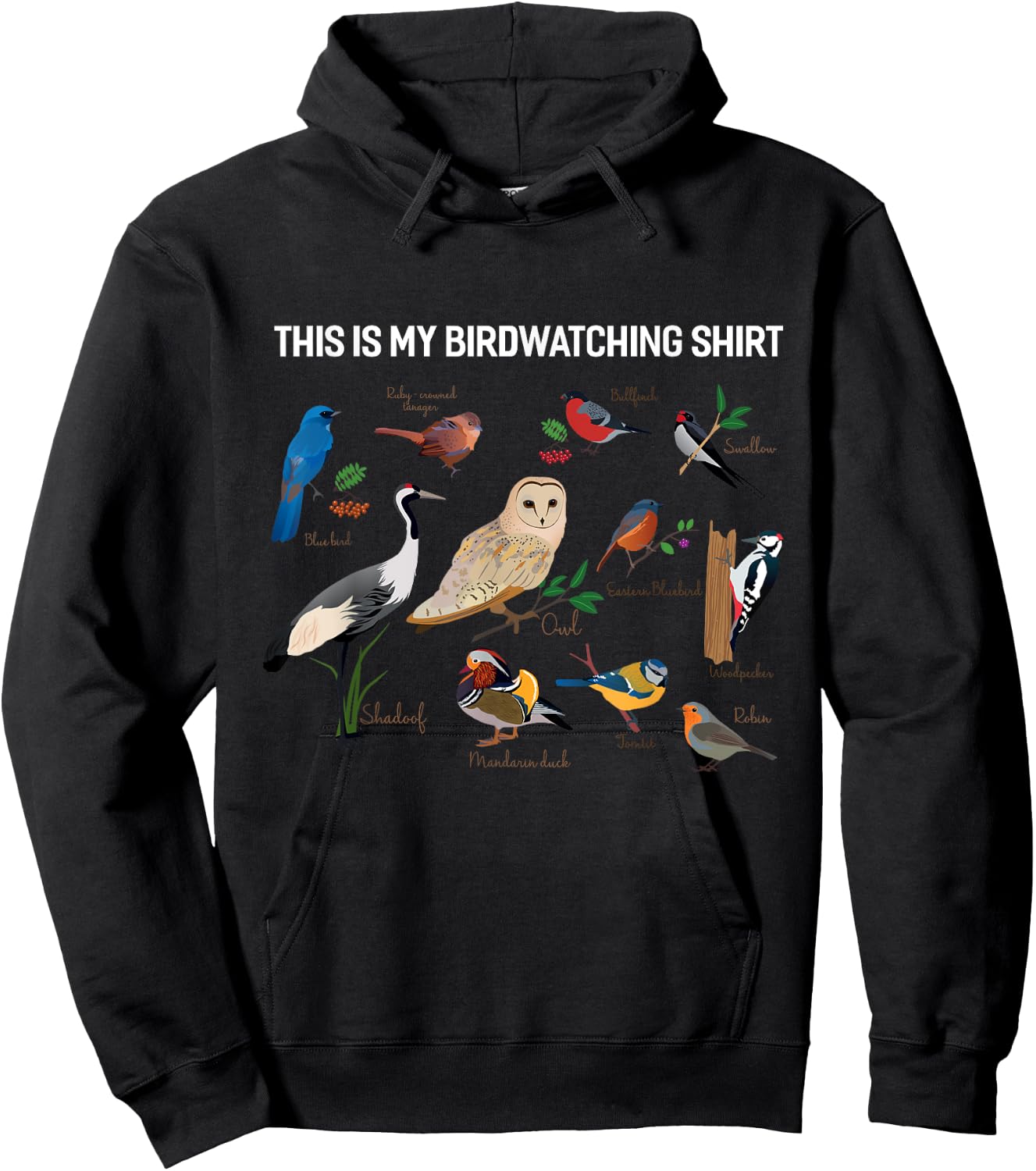 This Is My Birdwatching Shirt Bird Watcher Hoodie - Hoodie | Black