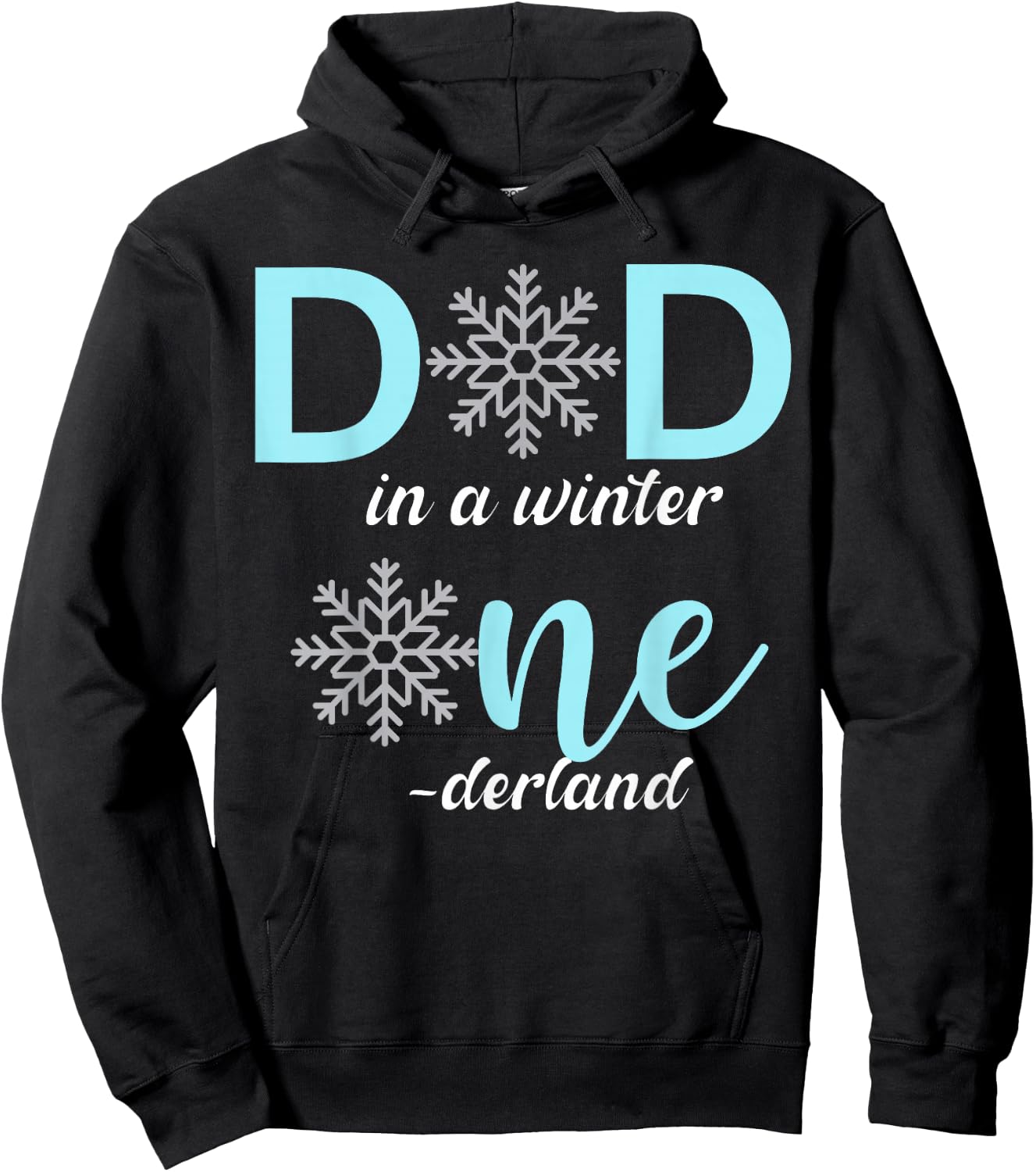 Dad Of The Birthday for Girl Winter Onederland 1st Birthday Hoodie - Hoodie | Black