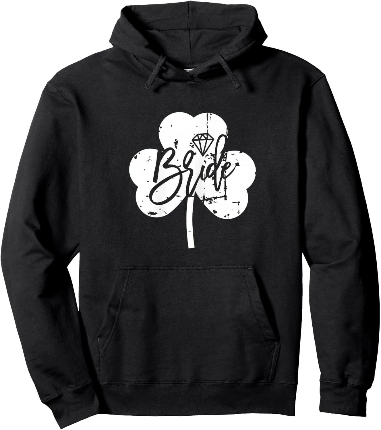 Bride to be Shamrock St Patricks Day Themed Bridal Shower Hoodie - Hoodie | Black