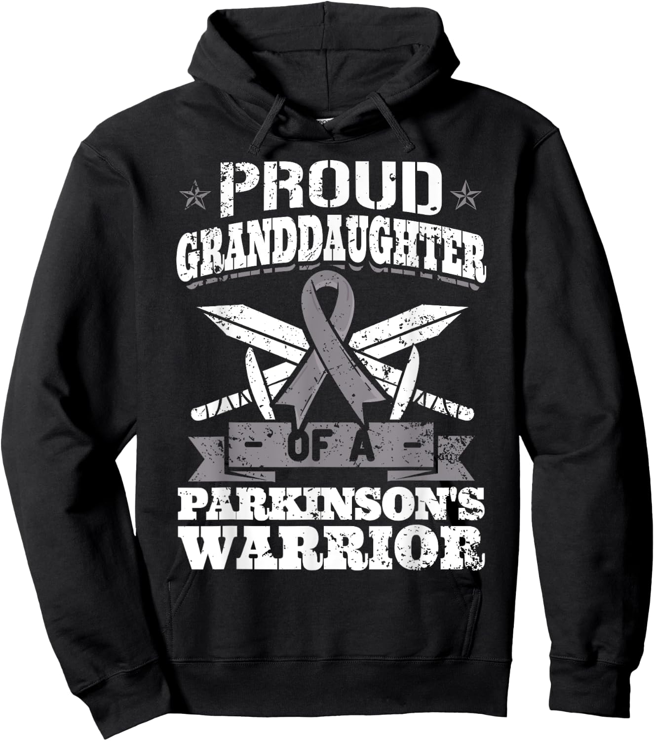 Proud Granddaughter Of A Parkinson's Warrior PD Awareness Hoodie - Hoodie | Black