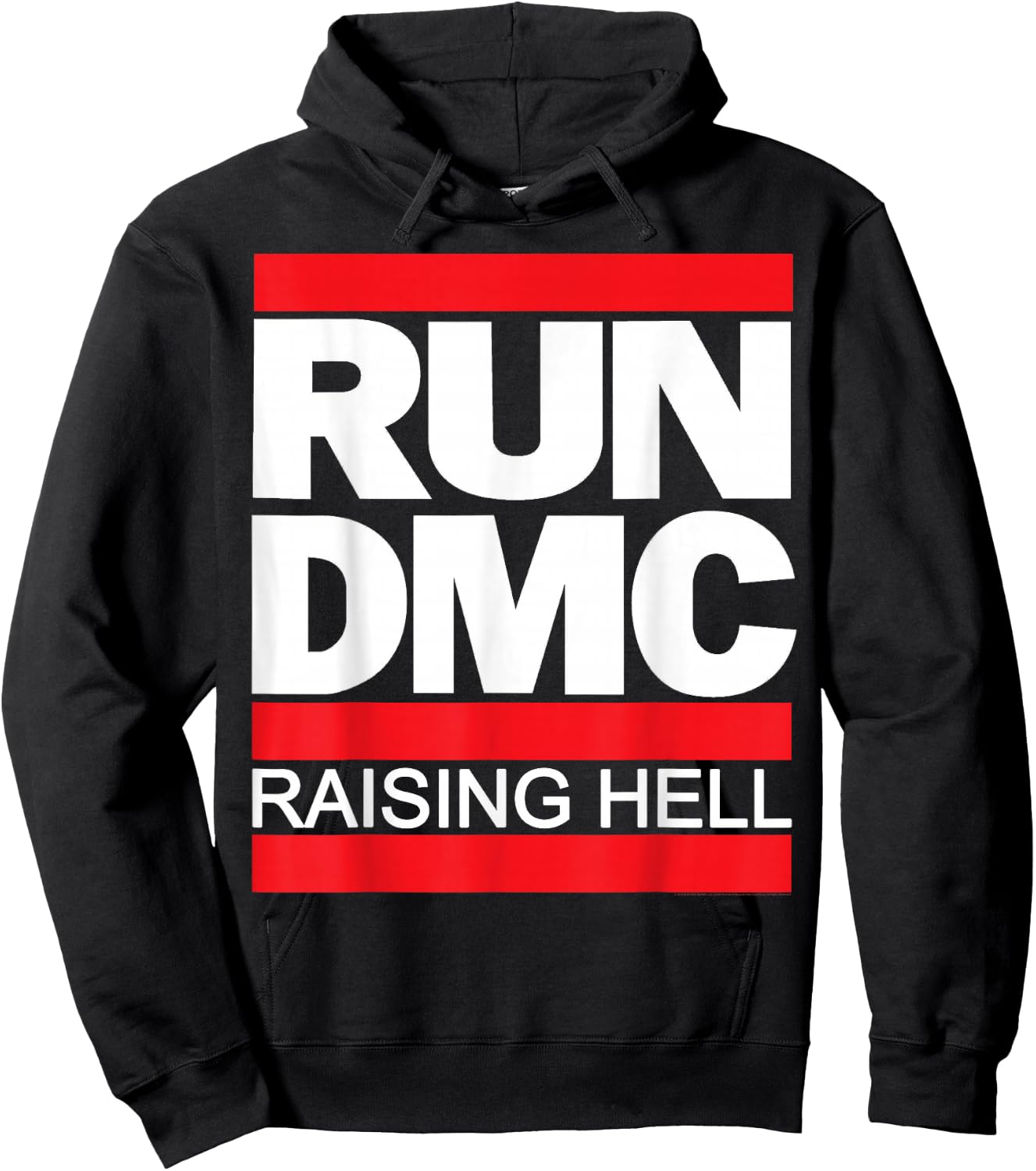 Run DMC Official Logo Raising Hell Hoodie - Hoodie | Black