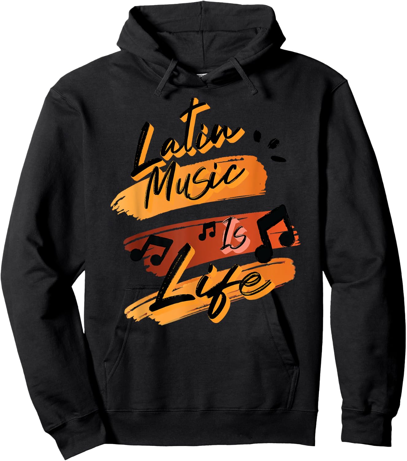 Cool Music Is Life Love Latin Music Hoodie - Hoodie | Black