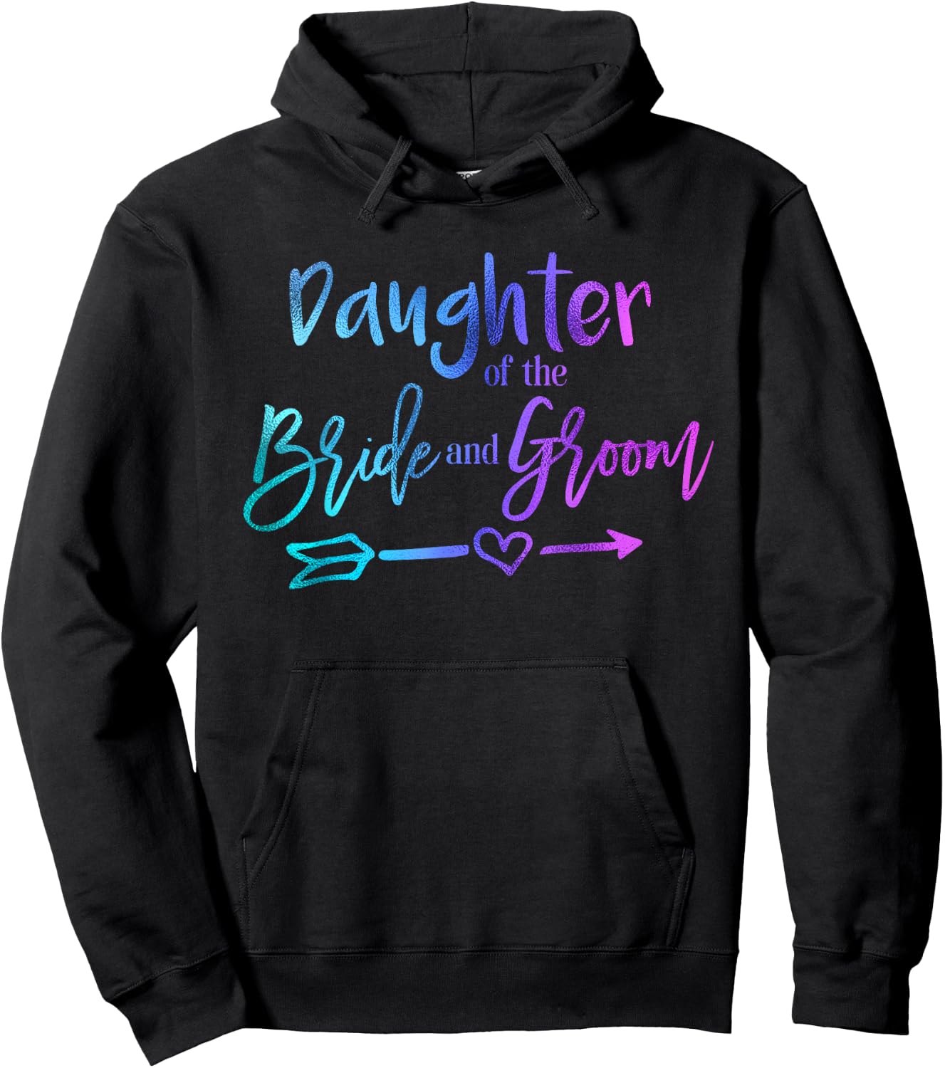 Daughter of the Bride and Groom matching wedding Hoodie - Hoodie | Black