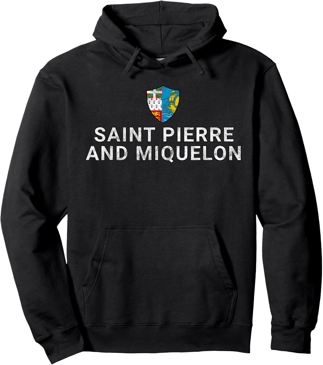 Saint Pierre and Miquelon Hoodie - Hoodie | Black