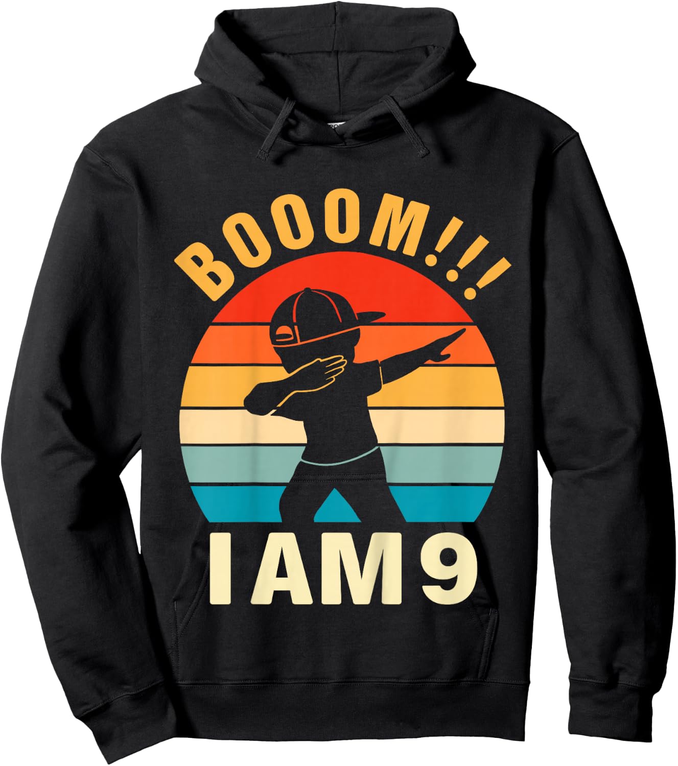 Kids Dabbing Birthday Shirt 9 Years Old 9th Birthday Outfit Boys Hoodie - Hoodie | Black