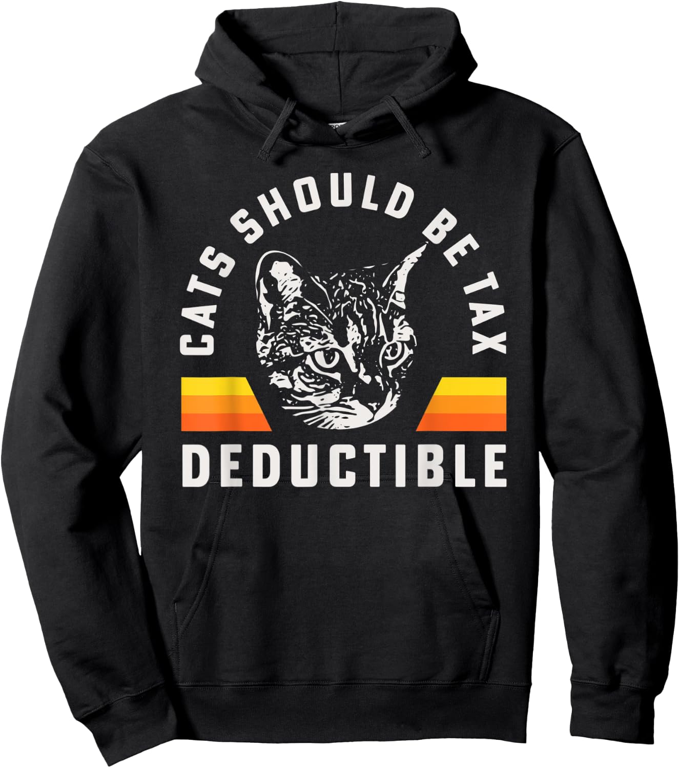 Cats Should Be Tax Deductible Tabby Cat Maine Coon Mom Men Women Kids Hoodie - Hoodie | Black