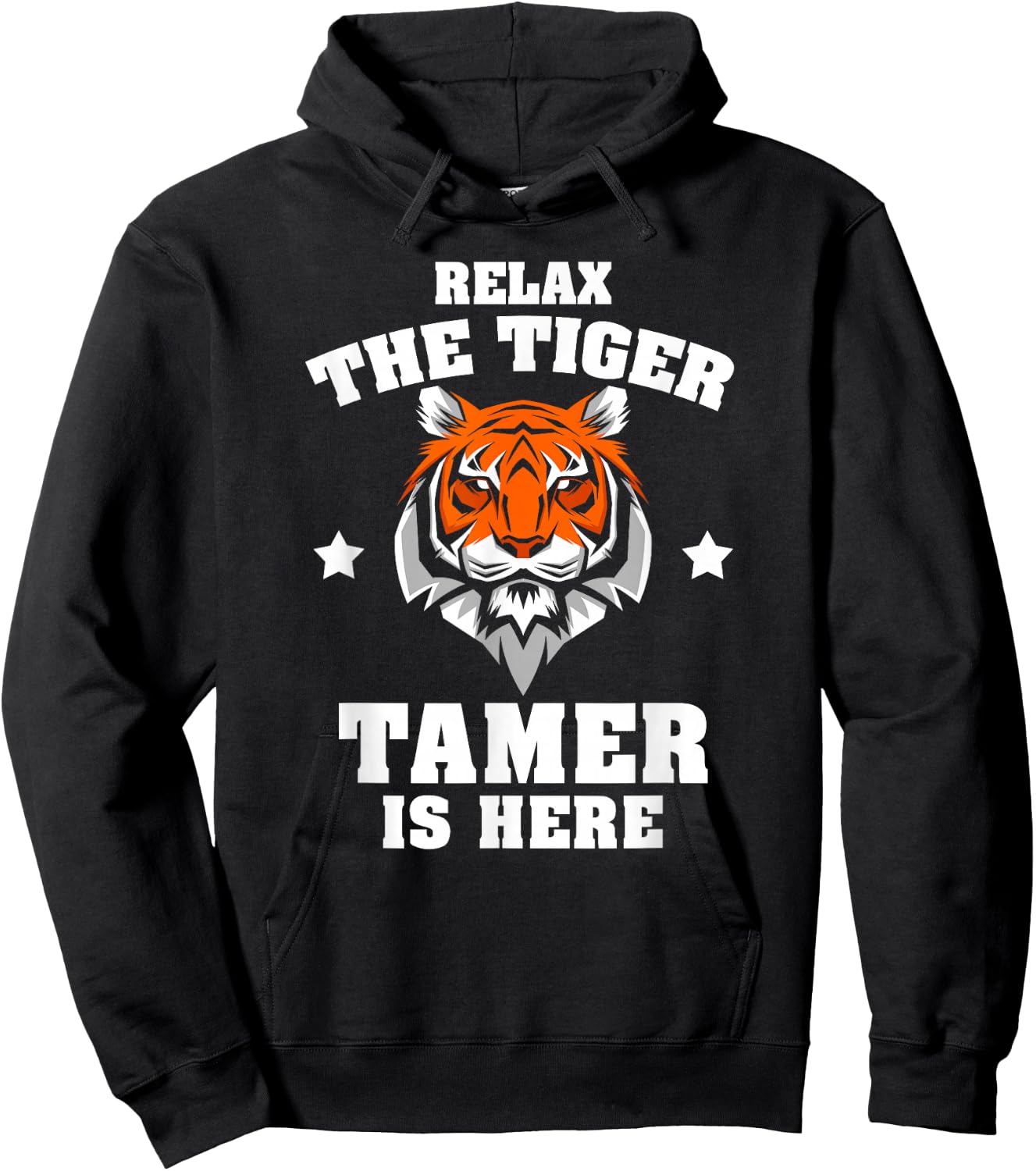 Carnival Wild Cat Trainer Merch Tiger Tamer Is Here Funny Animal Circus Ringmaster Act Hoodie - Hoodie | Black