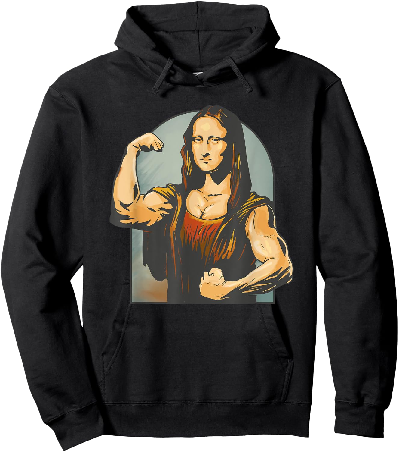 Lifting Mona Lisa Fitness Bodybuilding Hoodie - Hoodie | Black