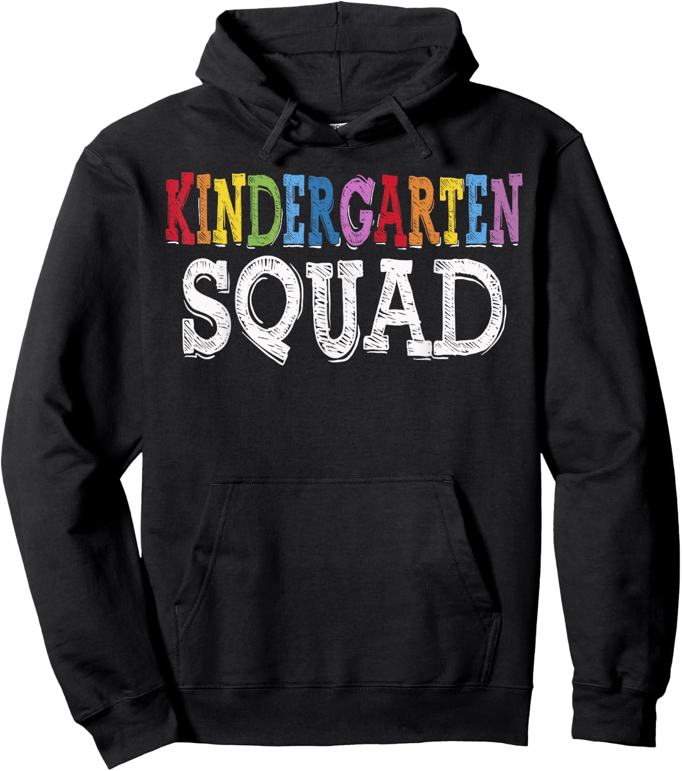 Cool Kindergarten Squad Fun Kids Student Back To School Hoodie - Hoodie | Black