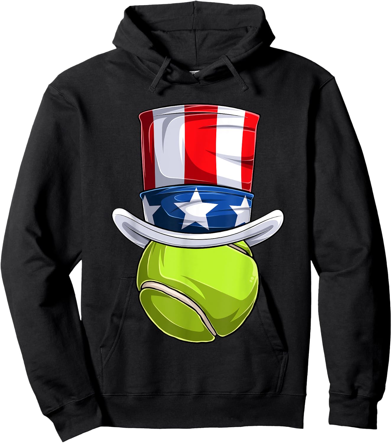 Men Women American Flag Tennis Shirt, 4th Of July Kids Boys Hoodie - Hoodie | Black