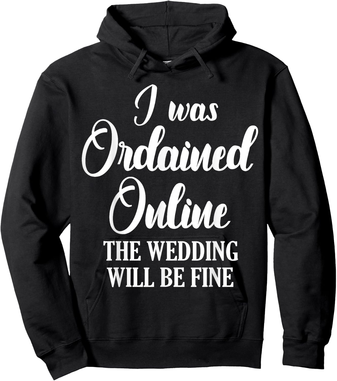 Wedding Officiant Fine Internet Ordained Minister Gift Hoodie - Hoodie | Black