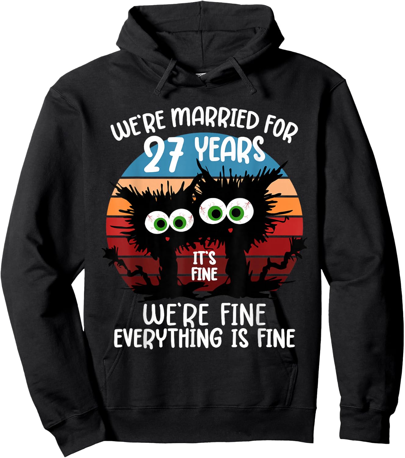 We're Married for 27 Years Hoodie - Hoodie | Black