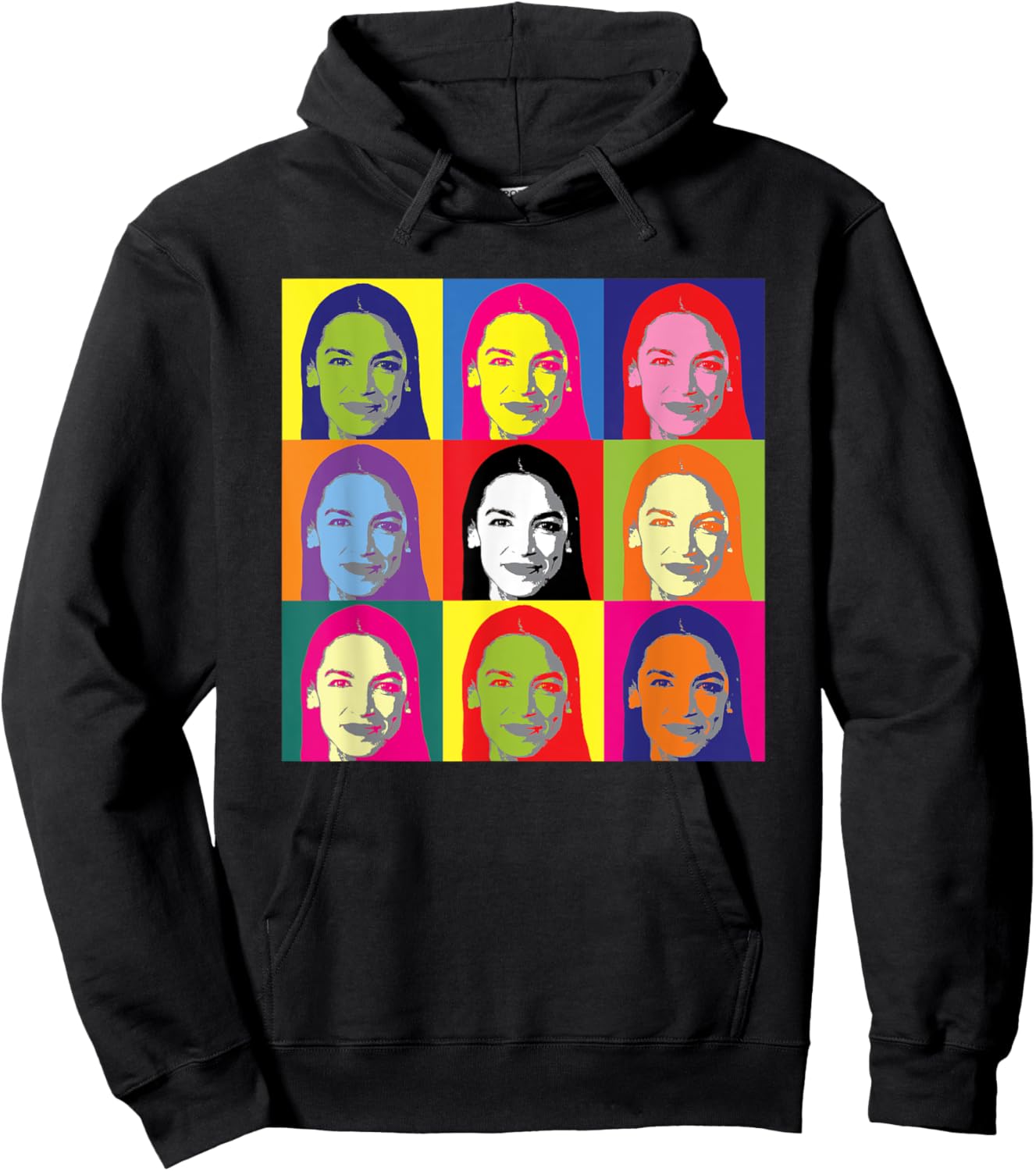 AOC Progressive Democrats Retro Vintage Pop Art Hoodie - Hoodie | Black