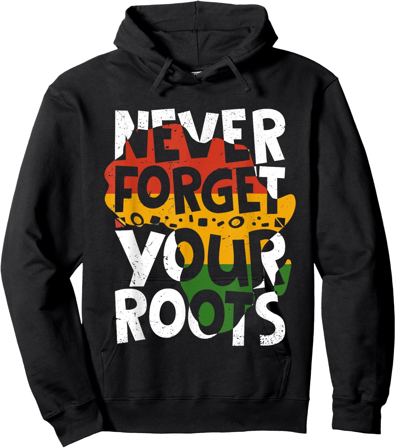 Never Forget Your Roots Afro American Black History Month Hoodie - Hoodie | Black