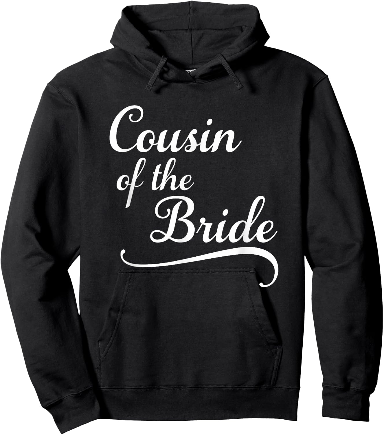Cousin of the Bride Wedding Party Attire Hoodie - Hoodie | Black