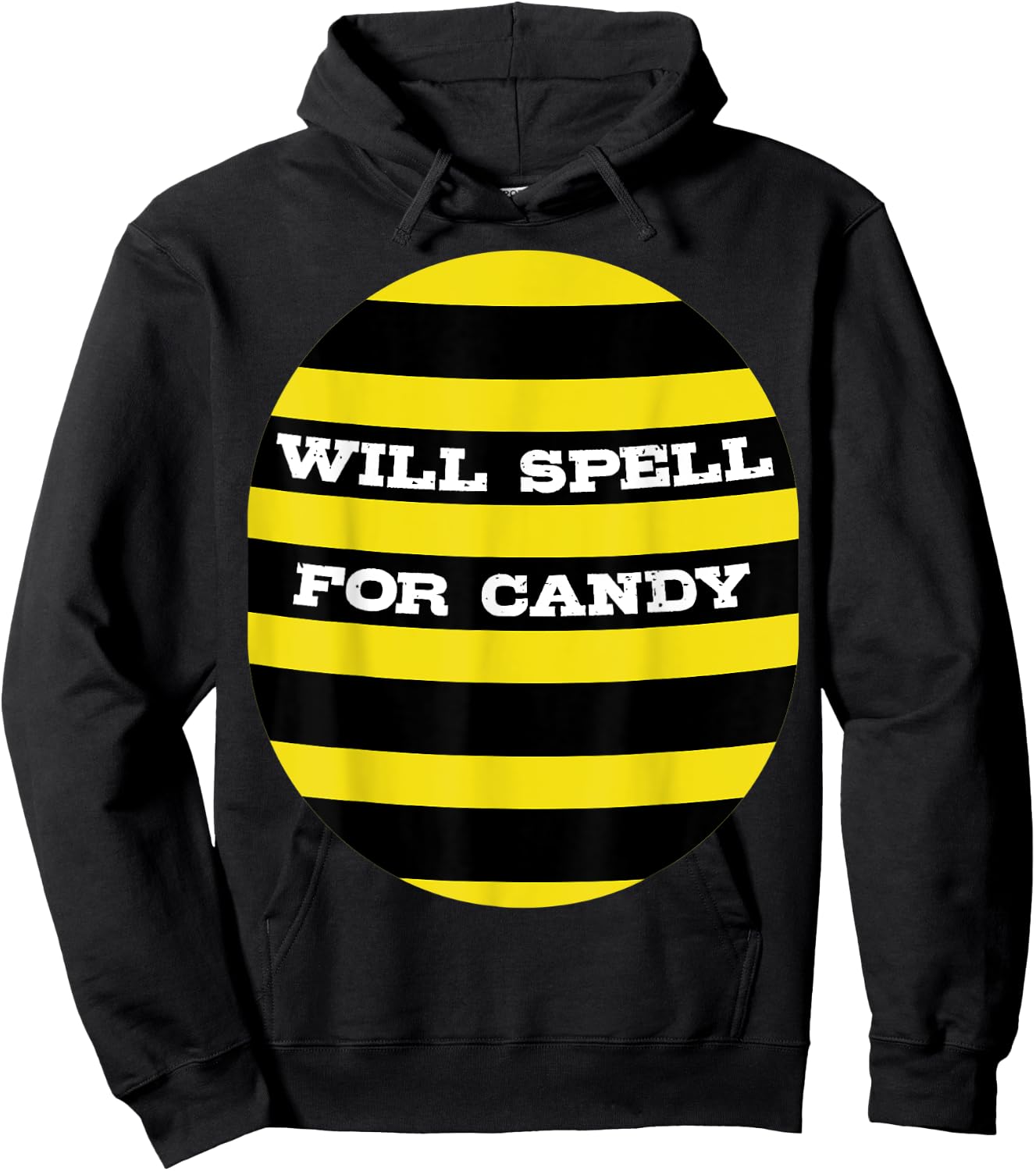 Kids Spelling Bee Halloween Costume "Will Spell For Candy" Hoodie - Hoodie | Black