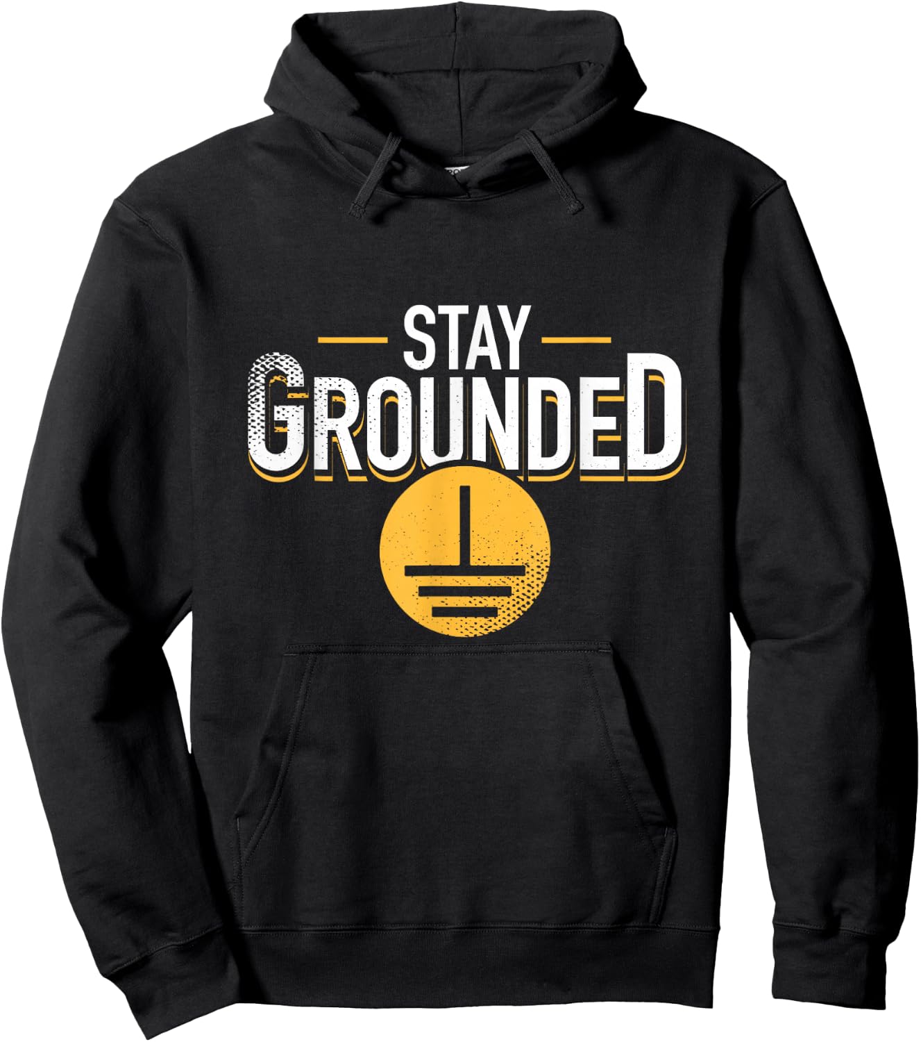 Stay Grounded Funny Physics Electrician Nerd Engineer Hoodie - Hoodie | Black