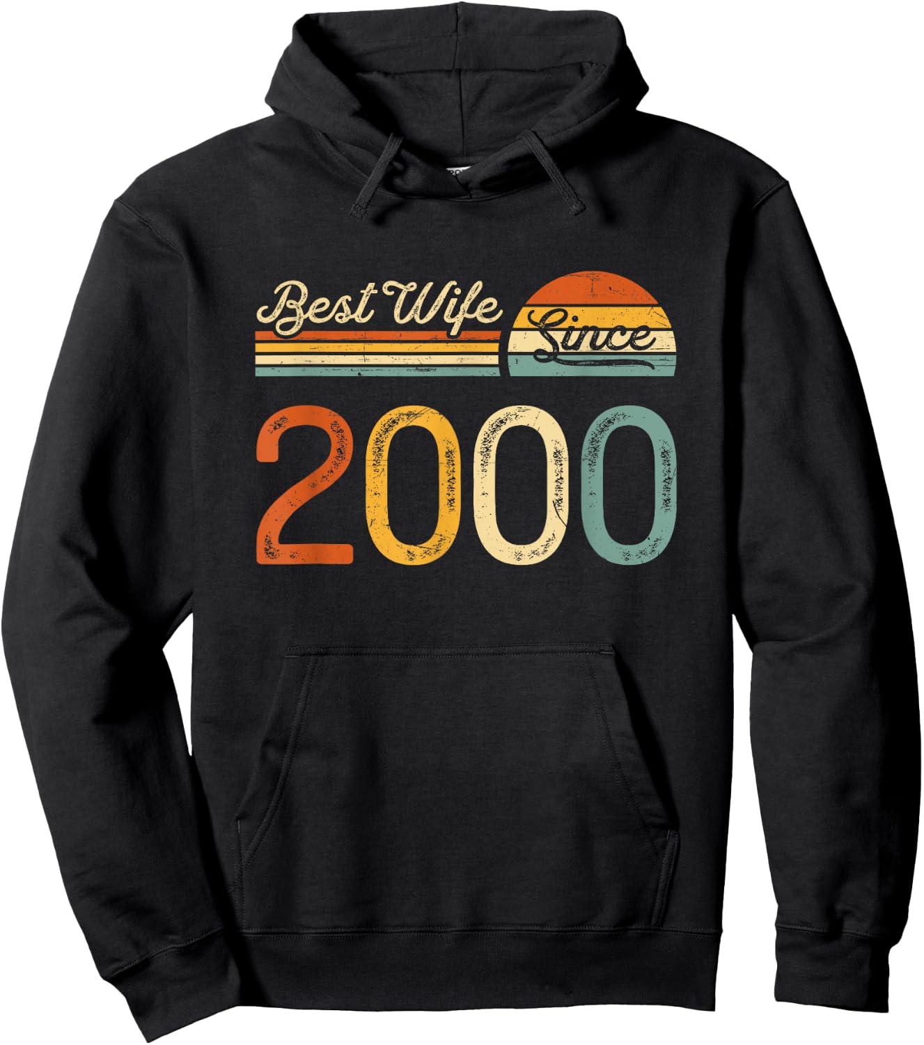 25th wedding anniversary - Best Wife Since 2000 25 years Hoodie - Hoodie | Black