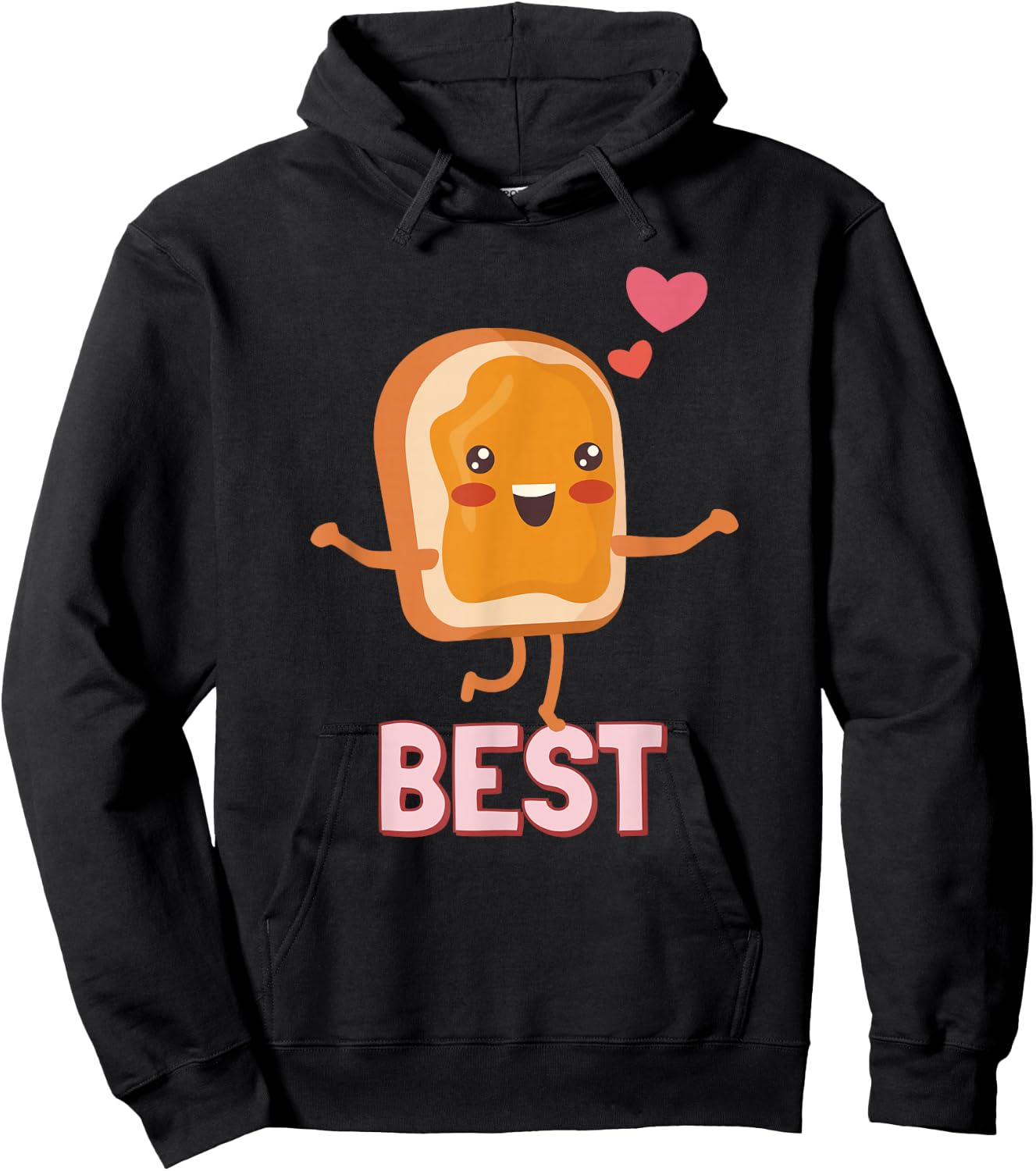 Best Friends PB&J Peanut Butter and Jelly Besties Hoodie - Hoodie | Black