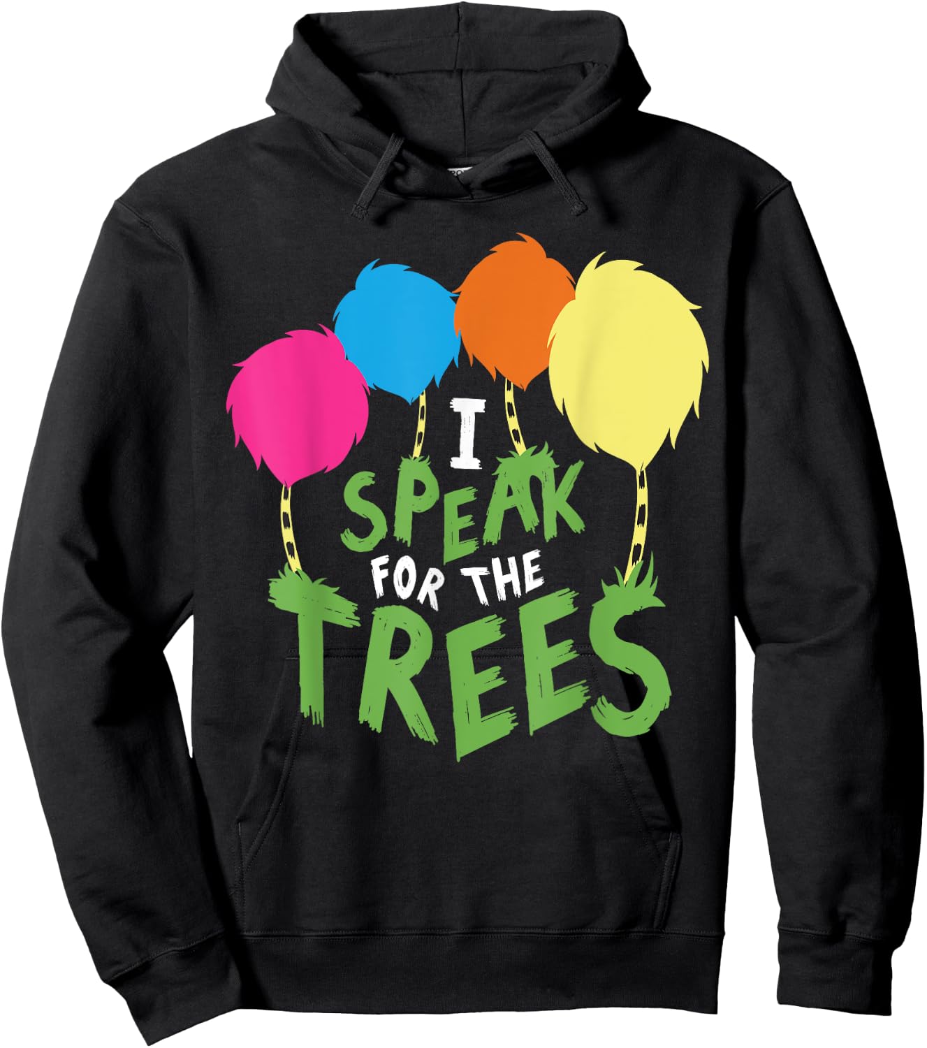 I Speak For The Tree Inspirational Earth Day Hoodie - Hoodie | Black