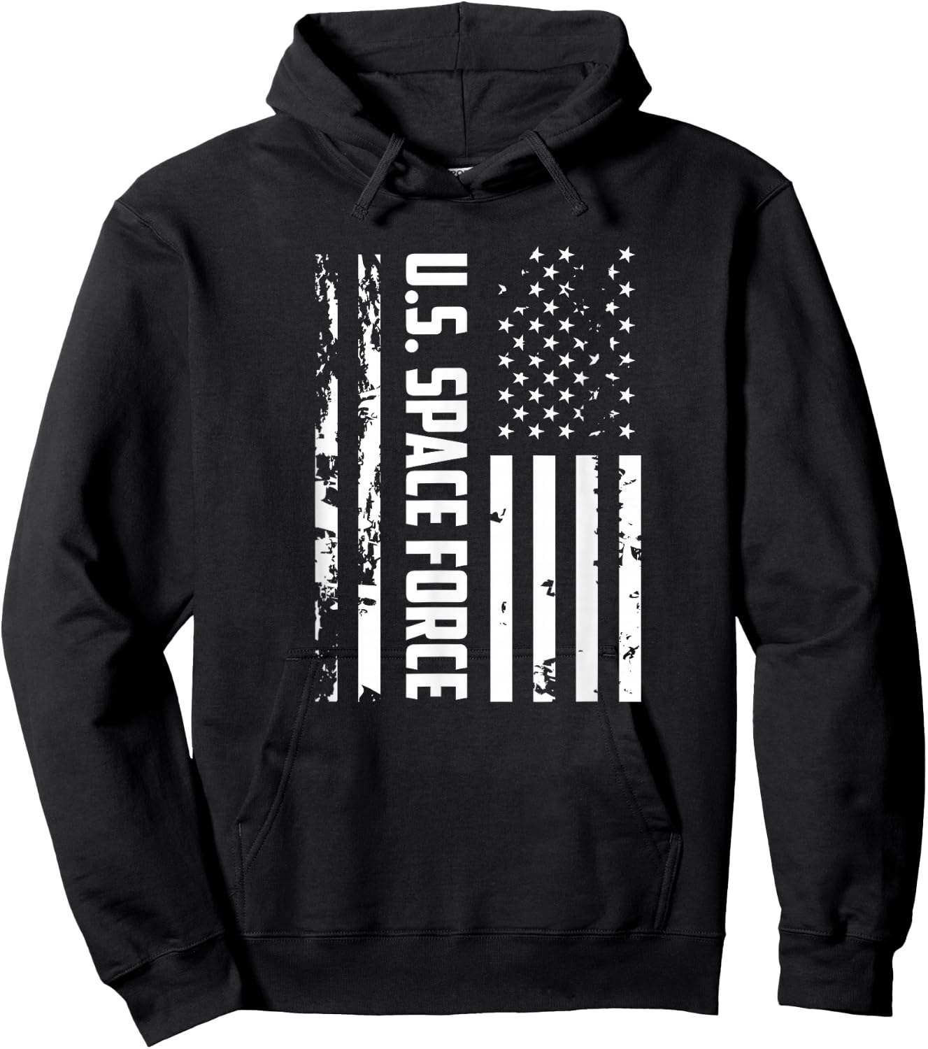 United States Space Force | USA Flag Hoodie - Hoodie | Black