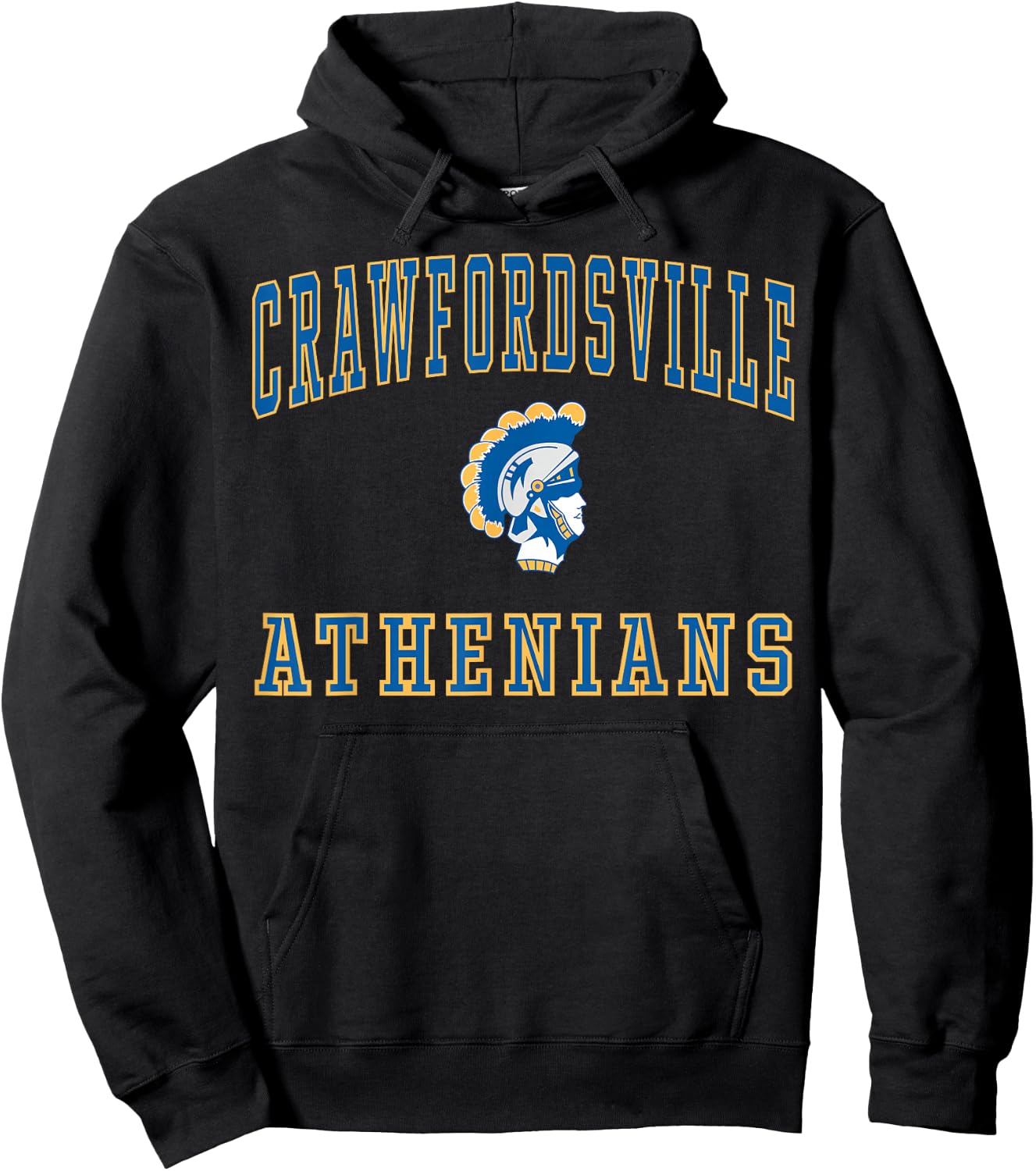 Crawfordsville High School Athenians C1 Hoodie - Hoodie | Black