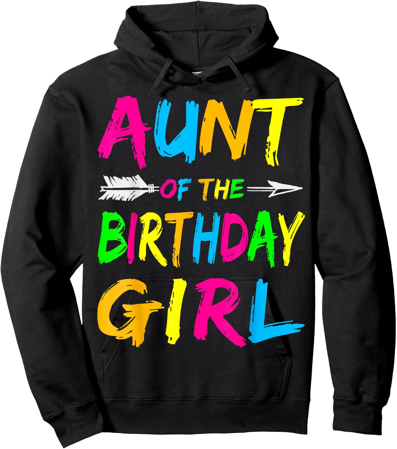 Aunt of the Birthday Girl Retro 80's Party Shirt Hoodie - Hoodie | Black