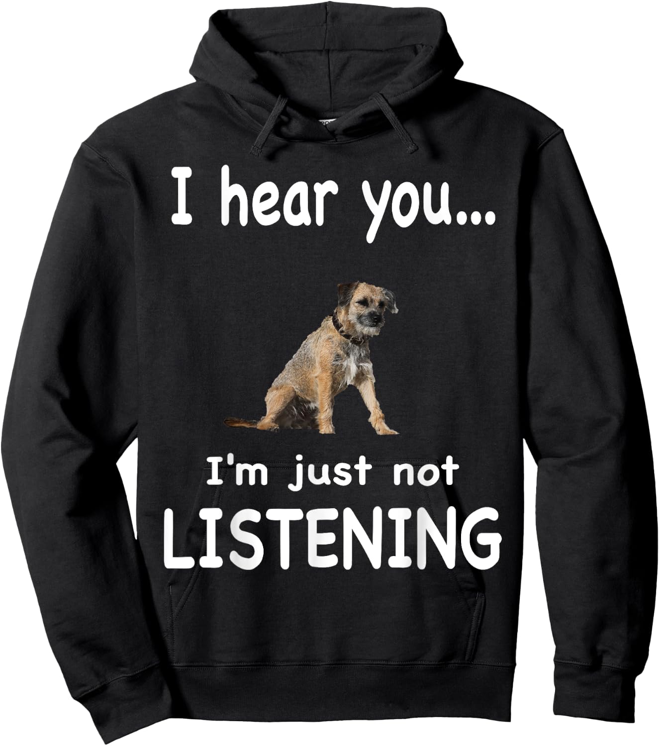 Border Terrier Dog - Border Terrier Men Women Hoodie - Hoodie | Black