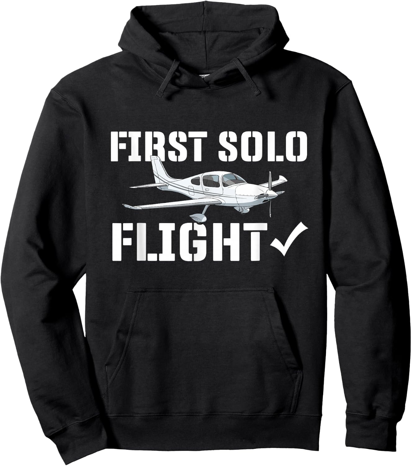 First Solo Flight - Airline Pilot Aviation Aircraft Lover Hoodie - Hoodie | Black