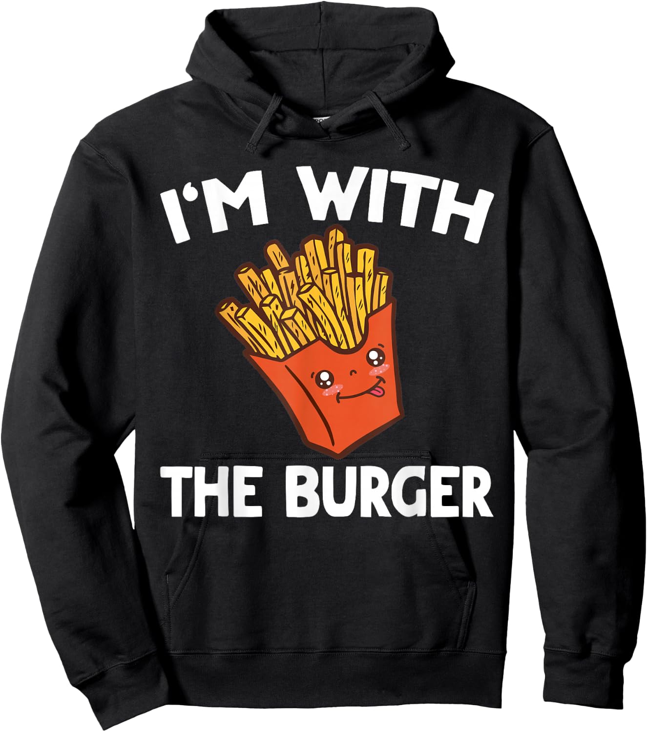 Burger & Fries Matching His & Hers Couples Hoodie - Hoodie | Black