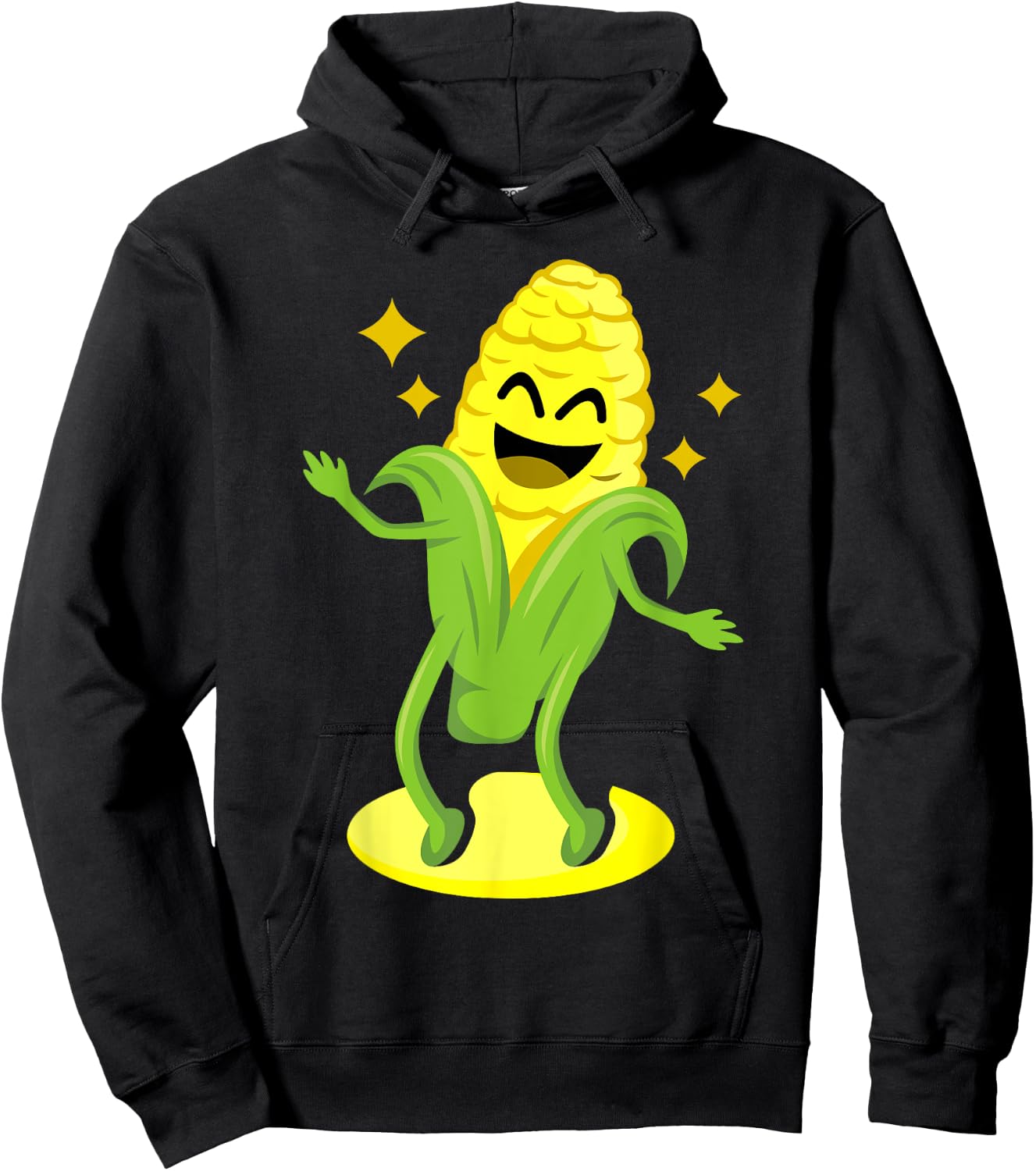 Cool Corn Art Men Women Farmer Dancing Corn On Cob Farming Hoodie - Hoodie | Black