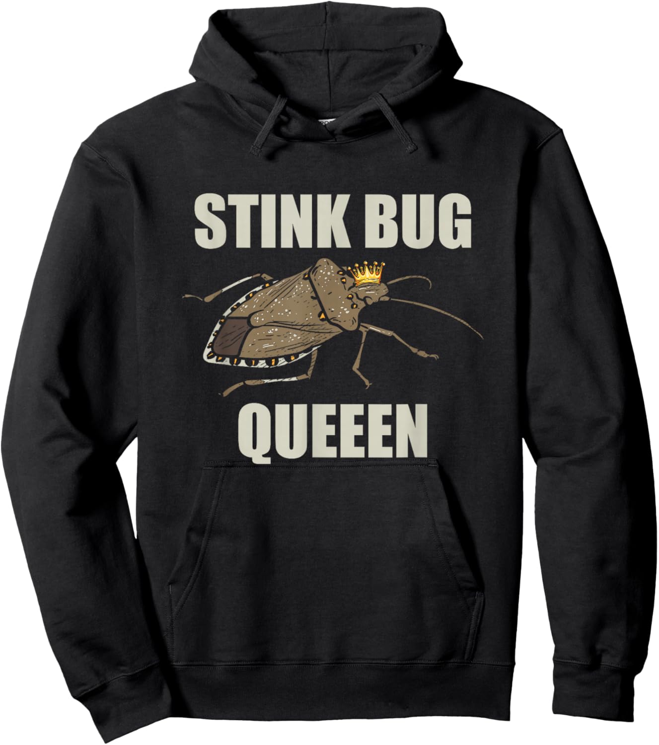 Brown Marmorated Stink Bug Queen Entomologist Insect Lover Hoodie - Hoodie | Black