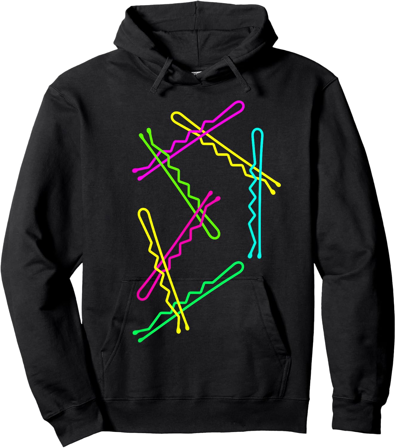7 Colourful Bobby Pins Hair Pins - Hairdresser and Hairdresser Hoodie - Hoodie | Black