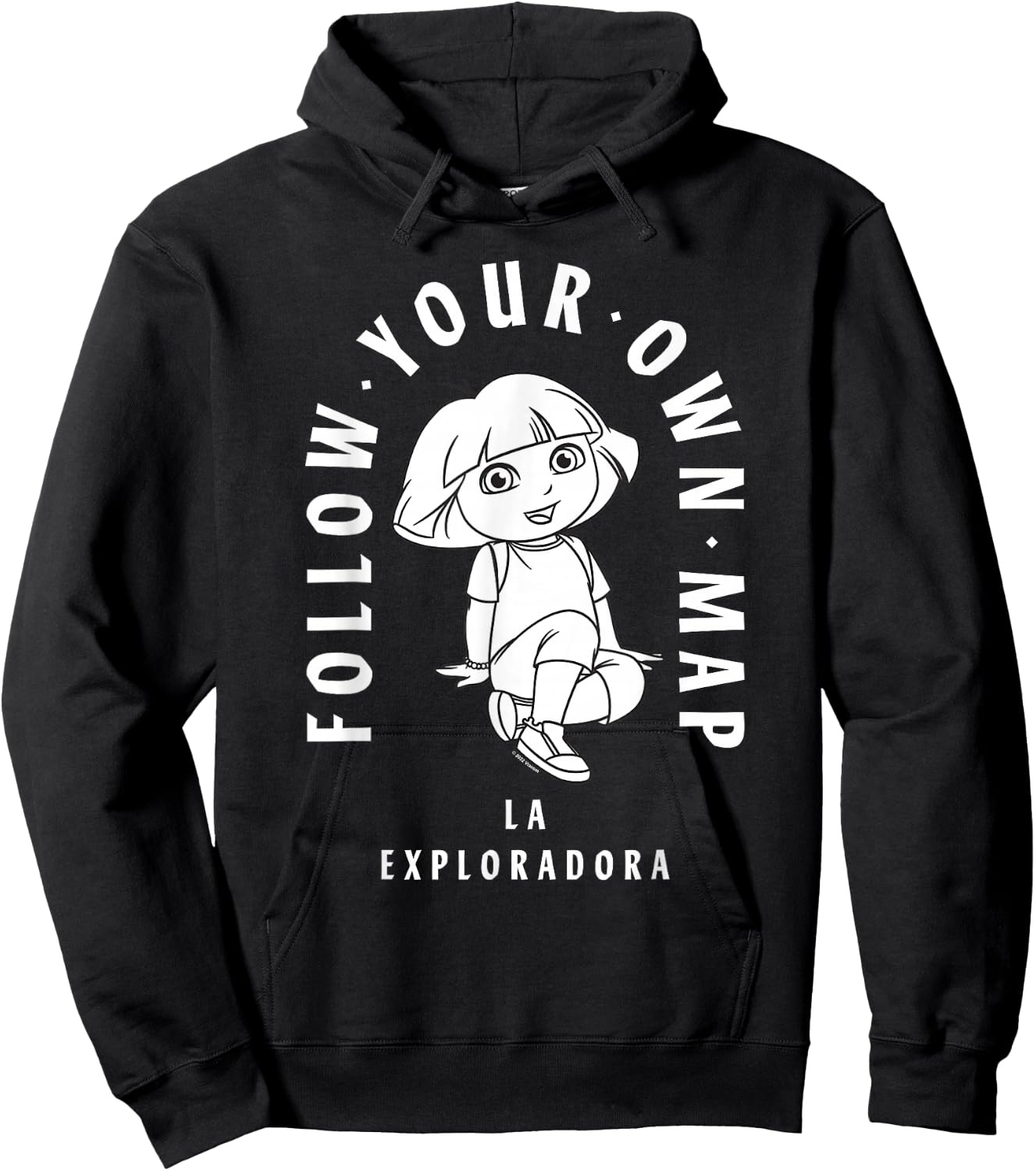 Dora The Explorer Follow Your Own Map Hoodie - Hoodie | Black