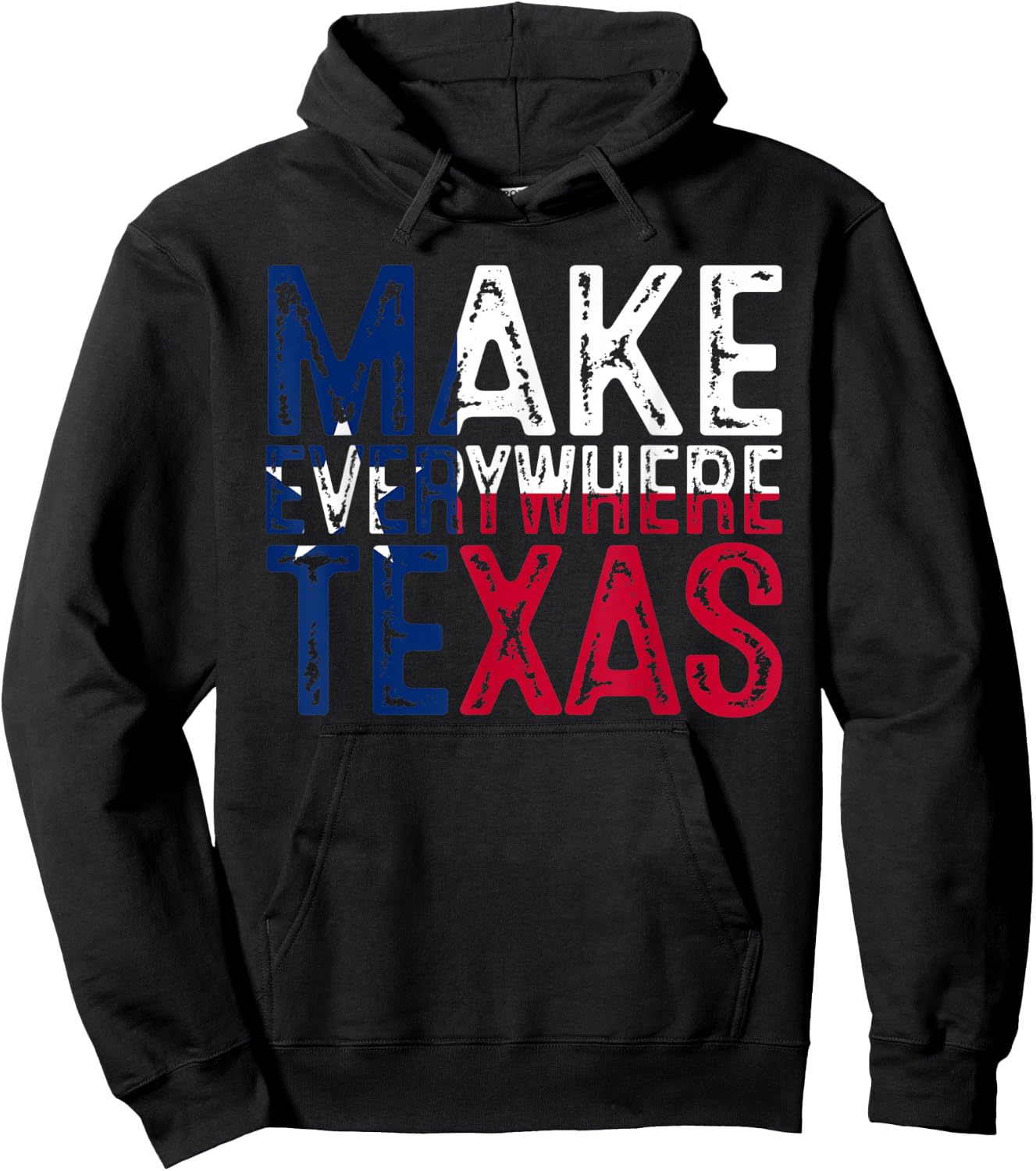 Make Everywhere Texas Flag Hoodie - Hoodie | Black