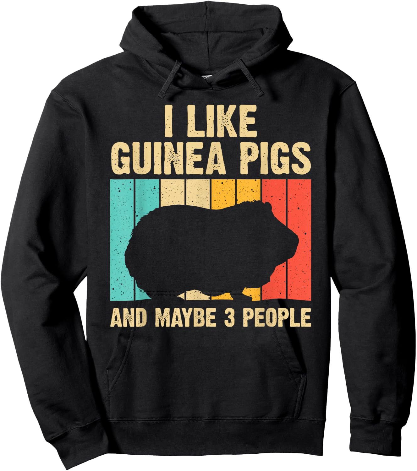 Funny Guinea Pig Design Women Kids Guinea Pig Lovers Hoodie - Hoodie | Black