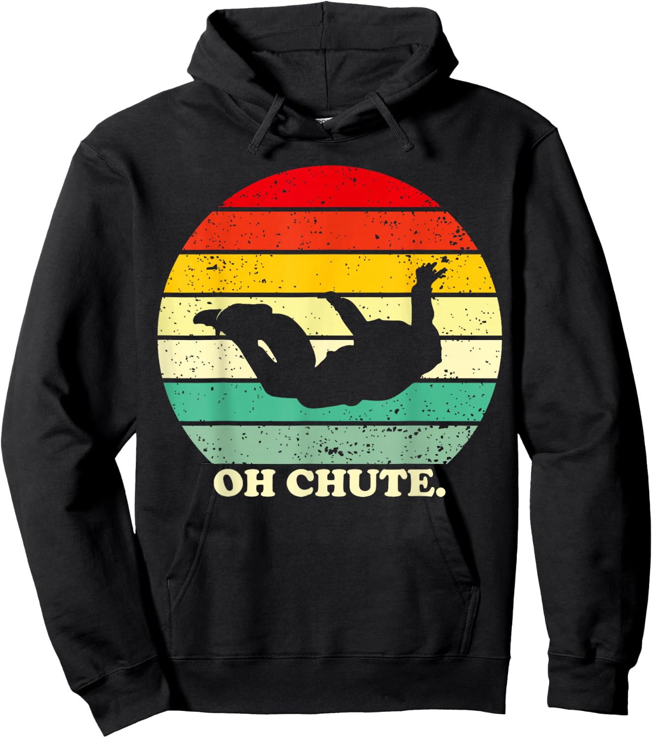 Oh Chute | Skydiving Skydive Sky Diving Skydiver Hoodie - Hoodie | Black