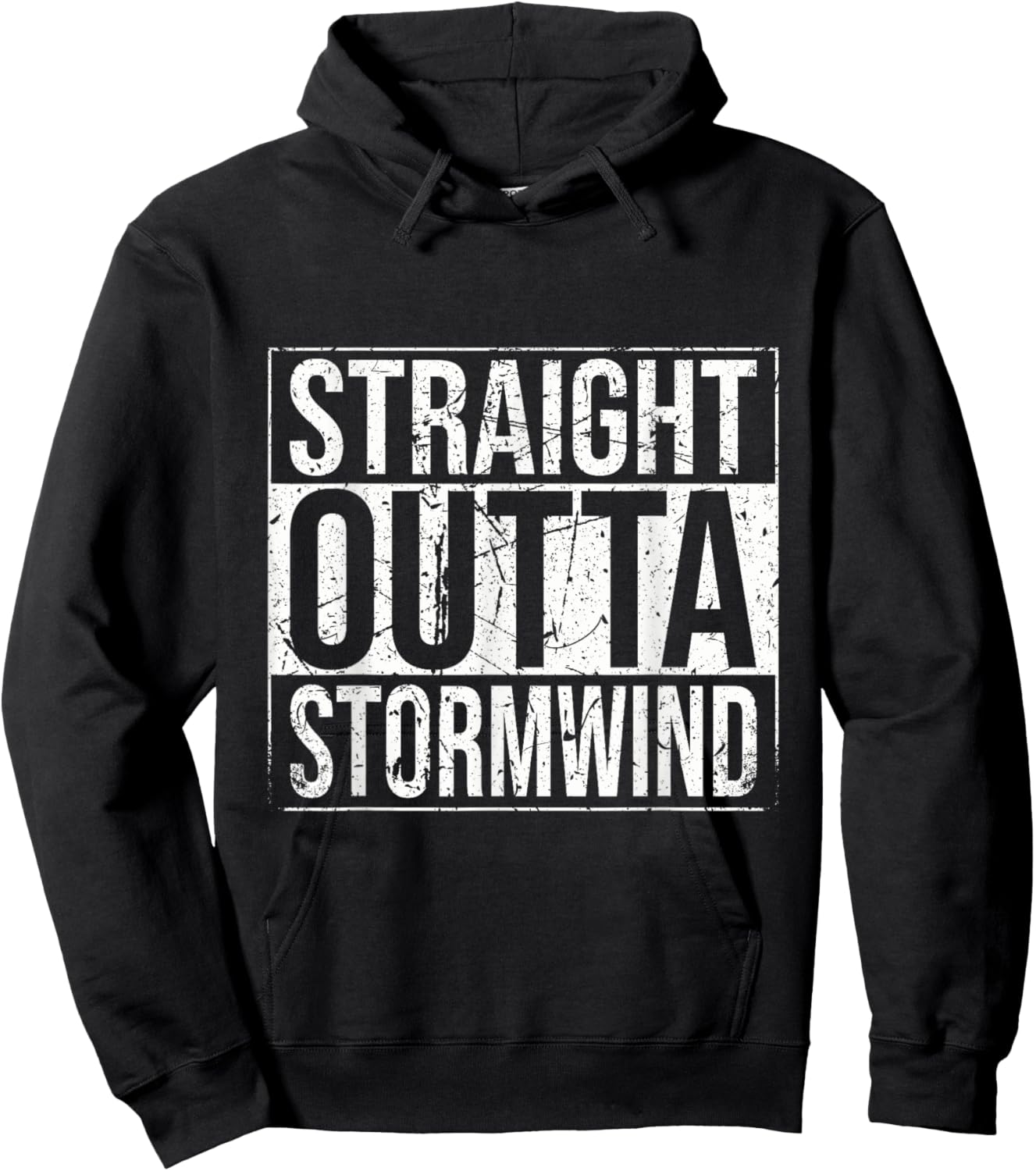 Straight Outta Stormwind Funny WoW Alliance Gamer Vintage Hoodie - Hoodie | Black