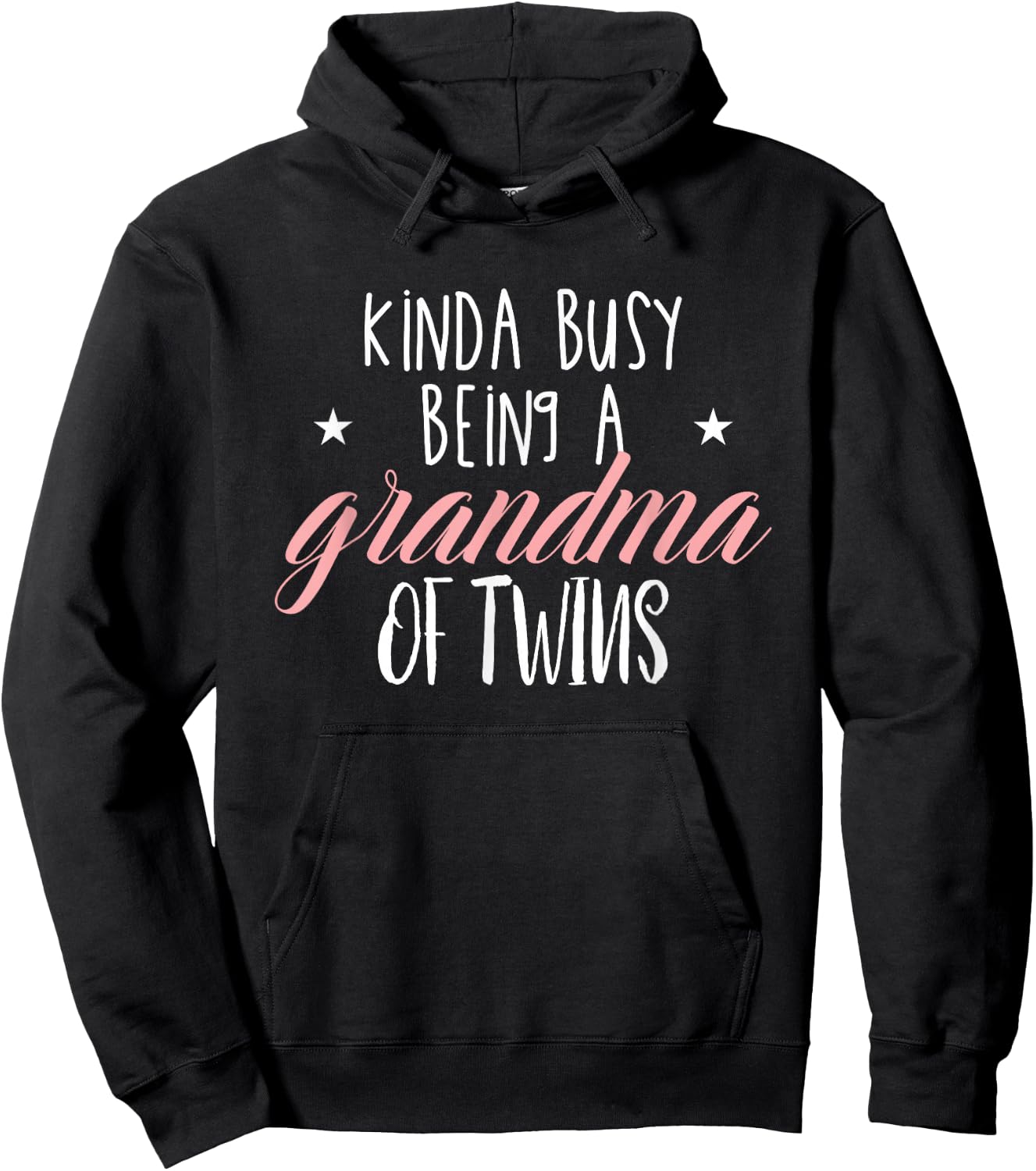Funny Kinda Busy Being A Grandma Of Twins Grandmother Hoodie - Hoodie | Black
