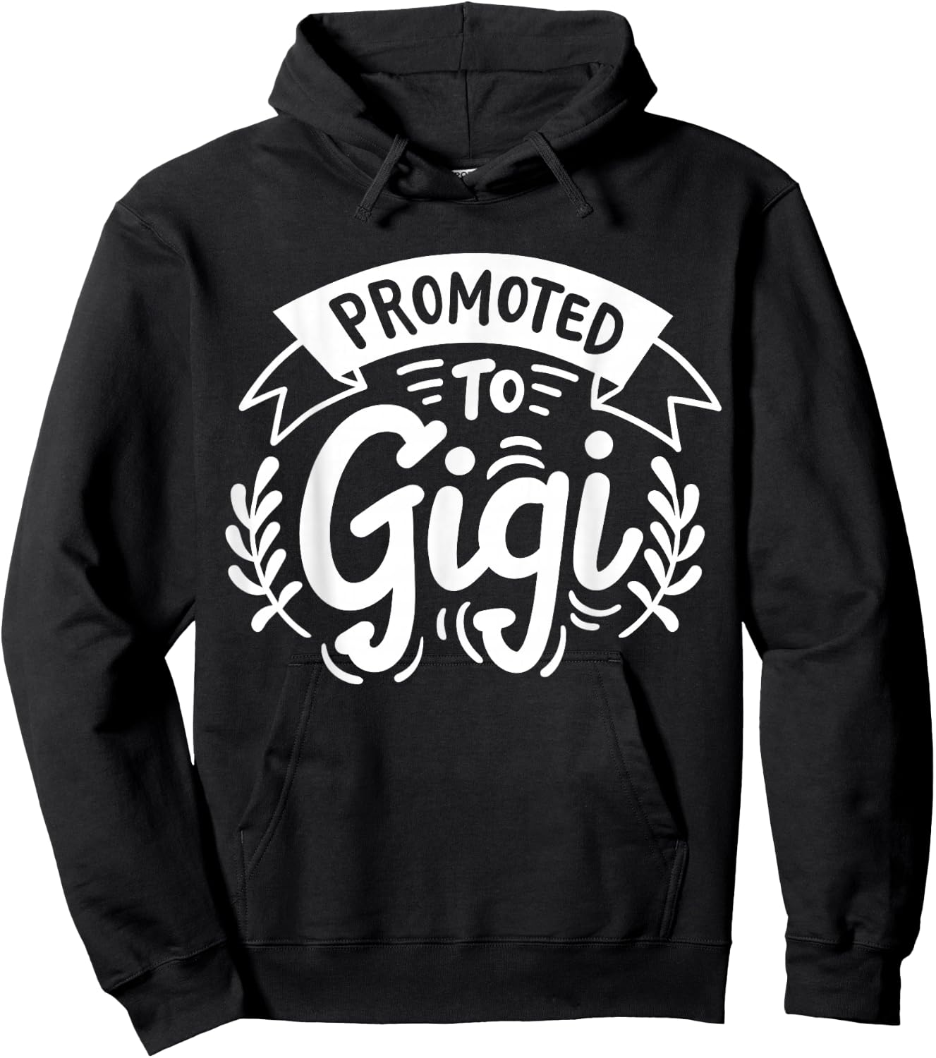 Best Gigi Co. Gigi Grandma Grandmother Promoted to Gigi Hoodie - Hoodie | Black