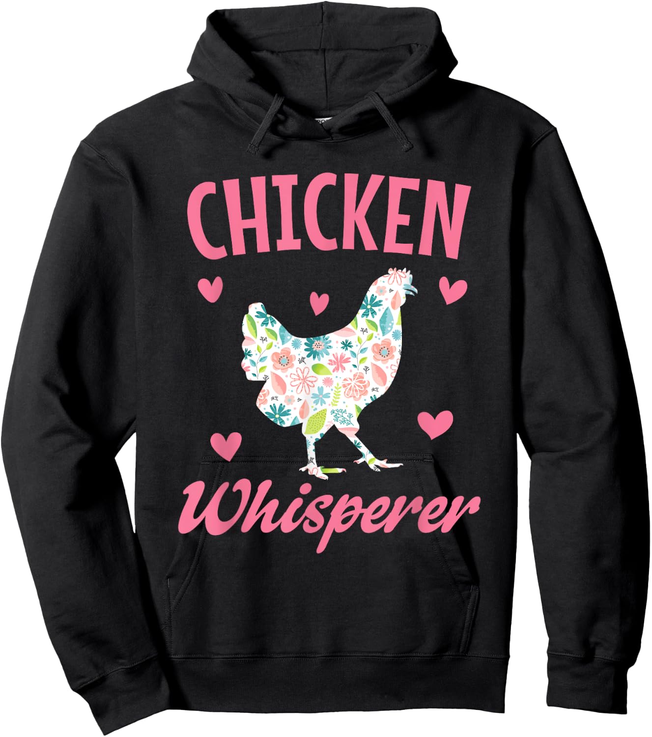 Chicken Whisperer Kids Women Girl Funny Chicken Farming Hoodie - Hoodie | Black