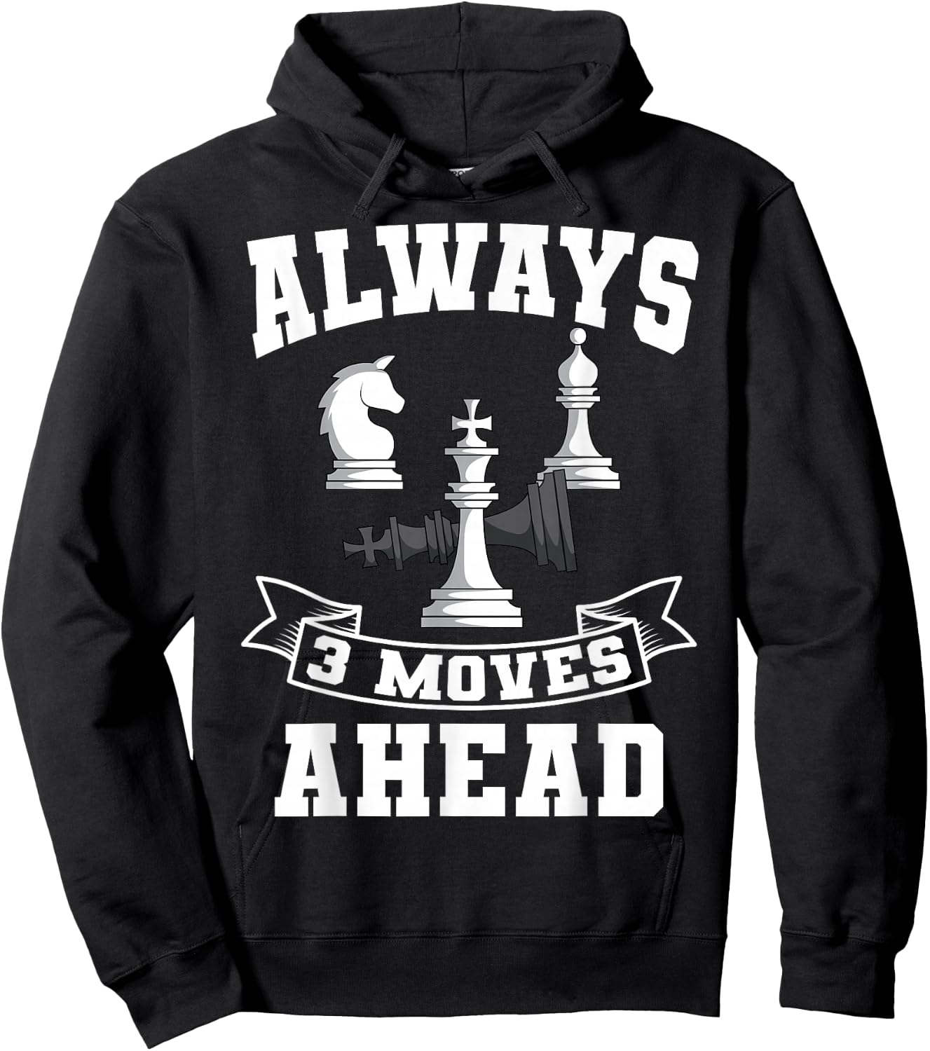 Chess Players Boardgame Checkmate King Rook Bishop Hoodie - Hoodie | Black