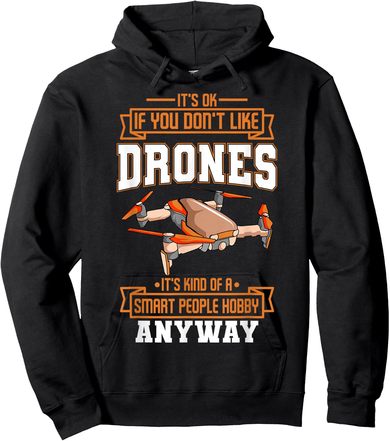 Funny Drone Pilot Quadcopter Lover Hoodie - Hoodie | Black