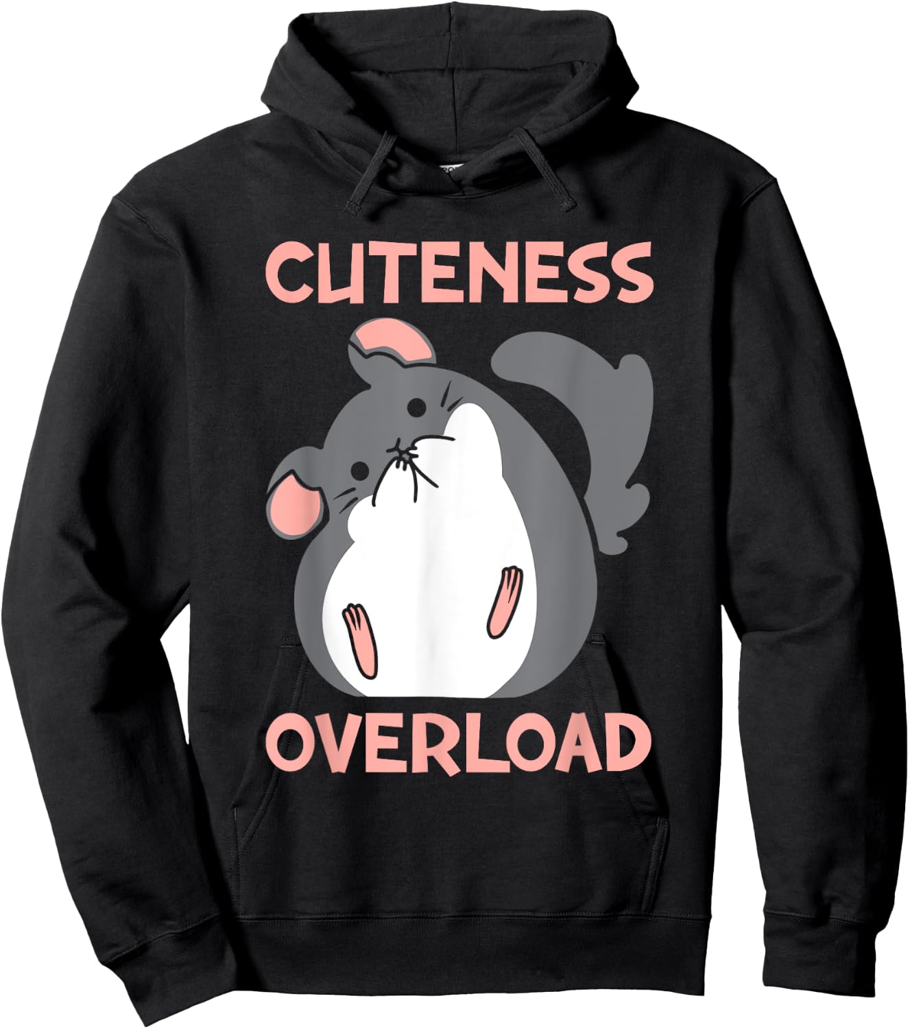Cuteness Overload | Pet Rodent | Cute Chinchilla Lover Hoodie - Hoodie | Black