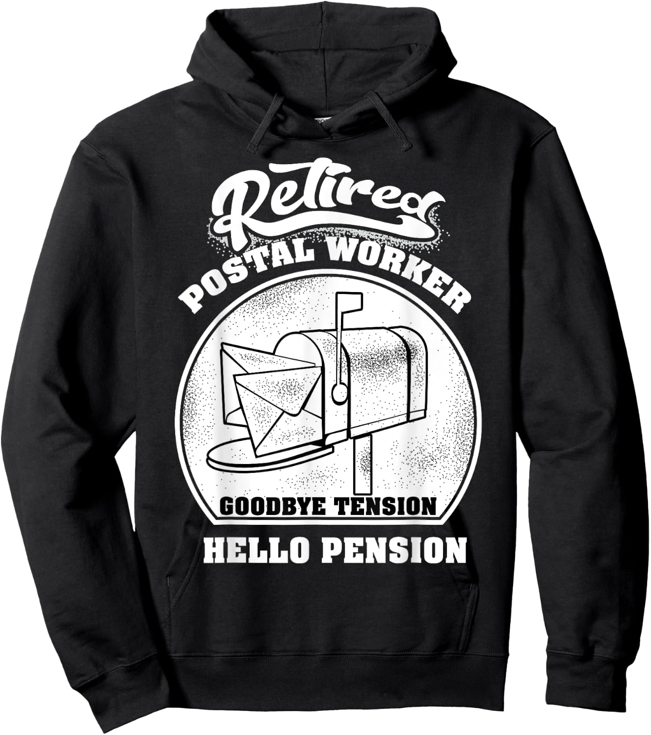 Retired Postal Worker Shirt | Cute Mail Carrier Gift Hoodie - Hoodie | Black