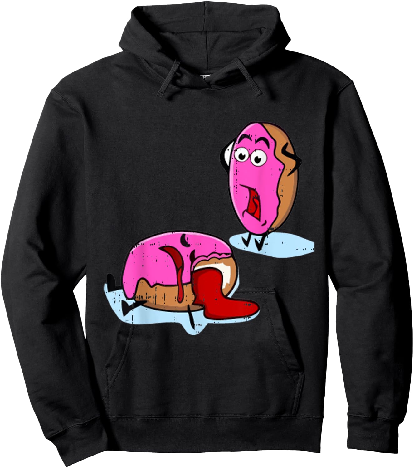 Dead Doughnut Bite Funny Donut Joke Sweets Dessert Gift Hoodie - Hoodie | Black