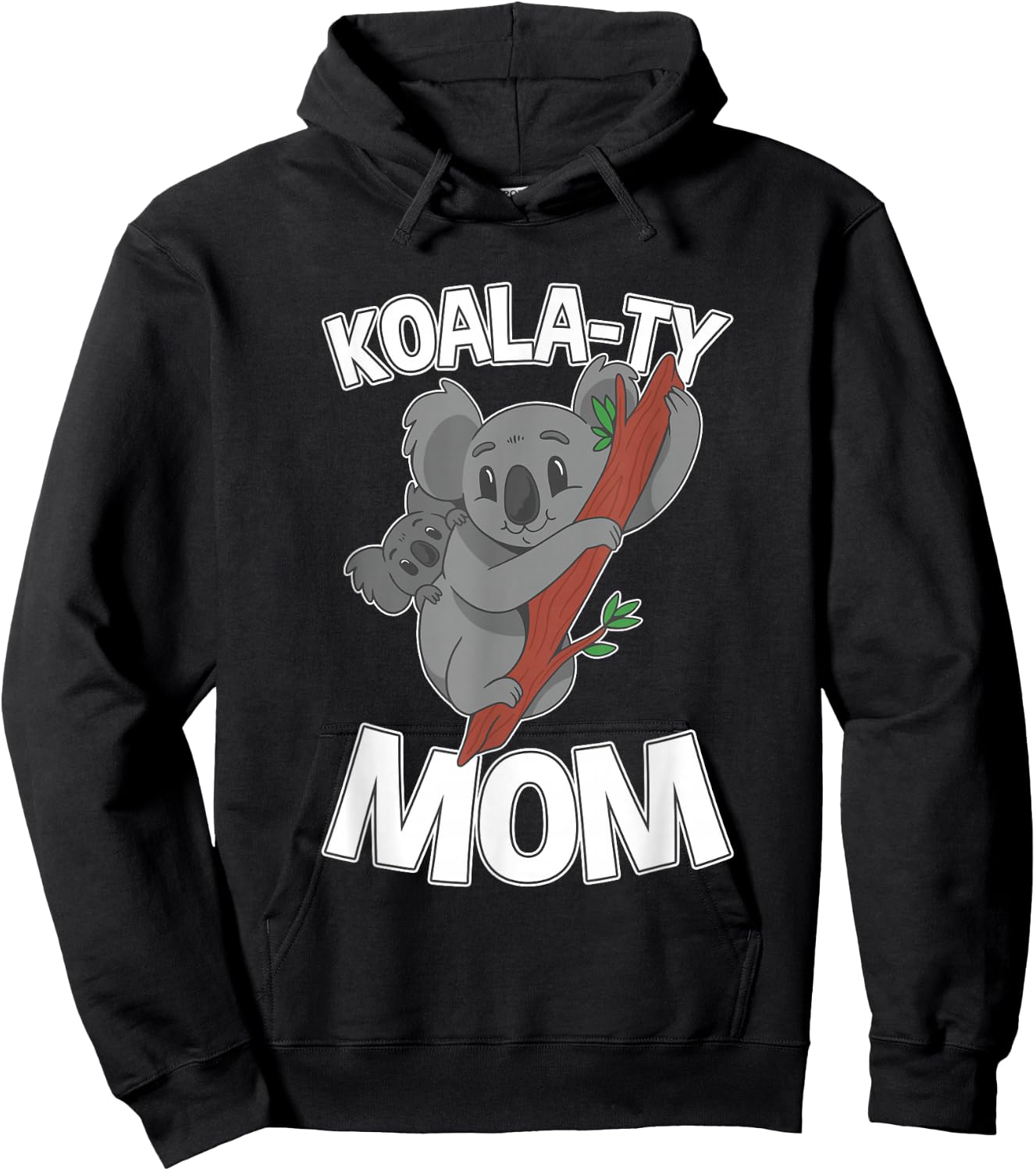 Koala-ty Mom Koala Mother and Baby Mother's Day Hoodie - Hoodie | Black